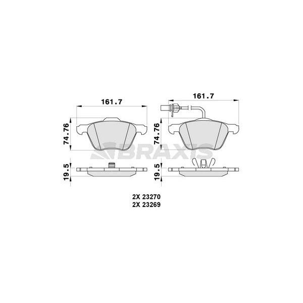 Ön Fren Balatası (Fıslı) / (16') T4 Alhambra Galaxy Sharan 1.9Tdı 2.8 V6 24V 90>10