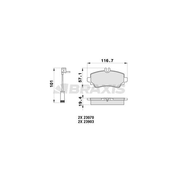 Fren Balatası Ön A-Class W168 97>04 Vaneo 414 02>05