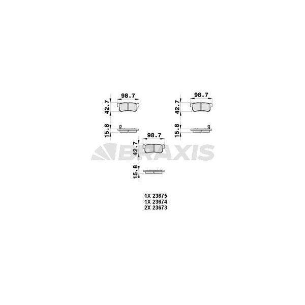 Arka Fren Balatası Ssangyong Actyon 2.0 2.3 2.7 2005-> Daewoo Musso - Rexton