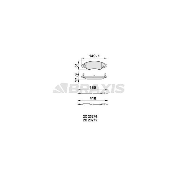 Ön Fren Balatası C5 Ew7a Ew7j4 (1.8 16V) / (Fıslı)