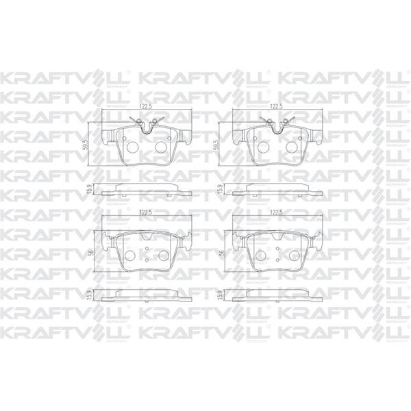 Fren Balatası Arka Evoque 12-18 Dıscovery Sport 15> / Xe Range 15> Xf 16> E-Pace 17> Guclu Formul