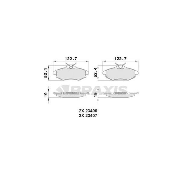 Fren Balatası Ön C2 C3 C3 Plurıel 1.1 1.4I 1.6Hdı 03>