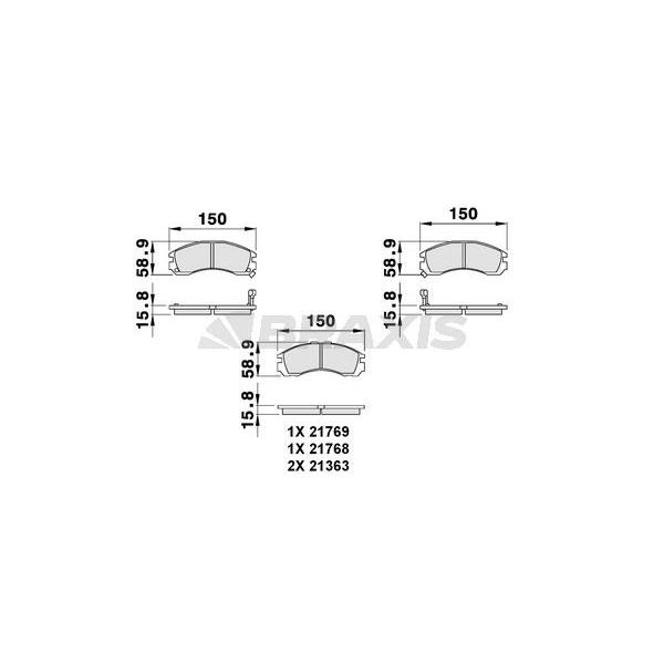 Fren Balatası Ön P4007 C Crosser 06> 2.2Hdı 2.4Hdı Mitsubishi: Eclıpse Fto Coupe Galant Iv V Vı 2.