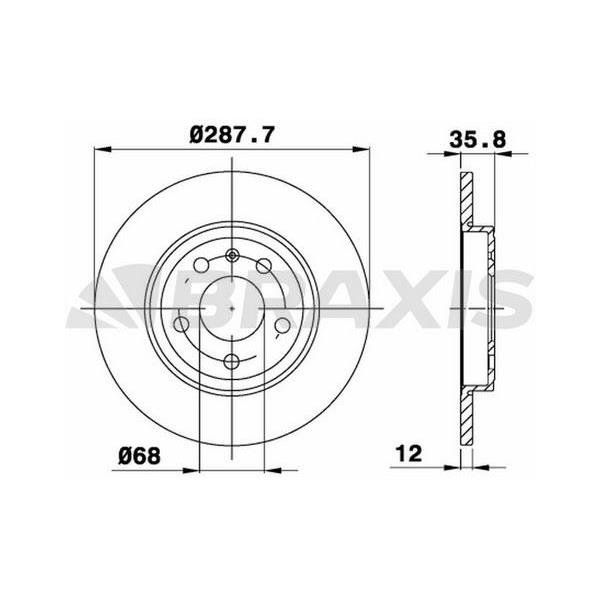 Arka Fren Diski A4 Avant 2.0 Tfsı / 2.0 Tdı / 2.5 Tdı / 2.7 Tdı 3.0 Quattro.3.0 Tdı.3.2 Fsı 04>