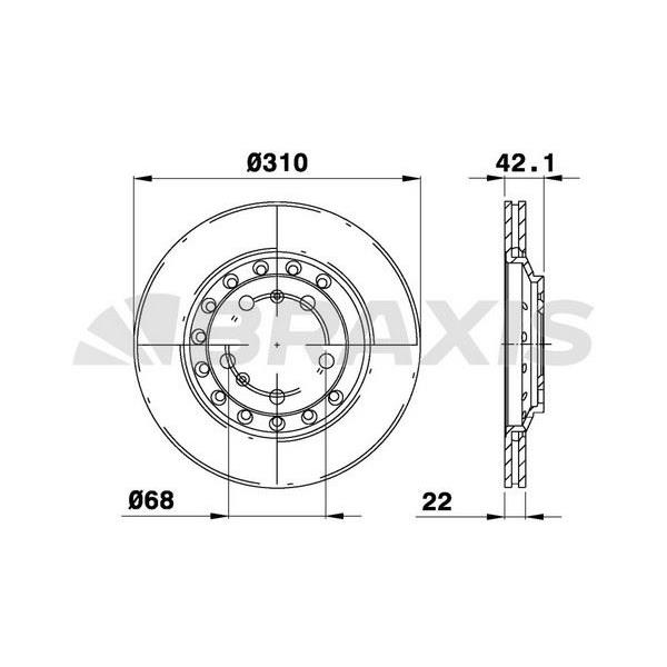Fren Diski Arka Havalı A8 4E_ 3.0 Tdı Quattro / 4.0Tdı Quattro / 4.2 Quattro / 6.0 W 12 Quattr