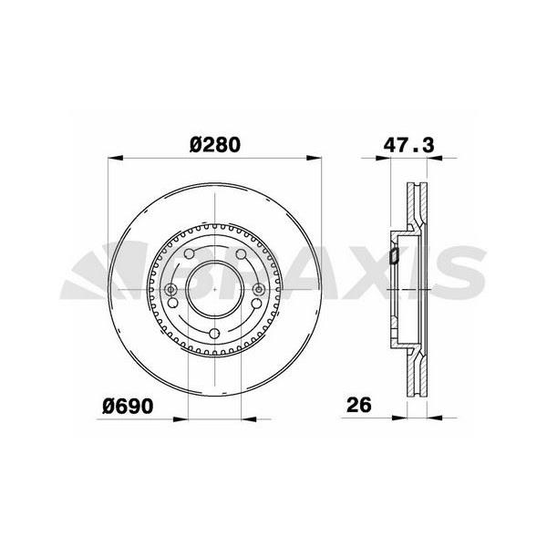 Fren Diski Ön Havalı 280Mm I30 07>Tucson Sonata Sportage Carens Ceed Meganetıs 04> Crdı